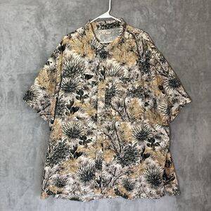 Game Guard Outdoors Men's Botanical Print Button Down Shirt 4XL Desert Camo